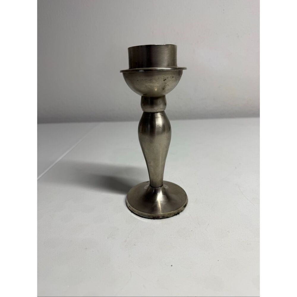 Rare Vintage Candlestick Holder Silver Color 6,5”